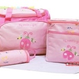 衝評價↑☆韓國☆特價供應 四件組「 大包+小包+奶瓶袋+隔尿墊」 媽媽包媽咪袋媽咪包 帶小孩出門超方便的包包喔