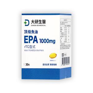免運!缺貨【大研生醫】頂級魚油EPA1000mg 30粒/盒 (3盒，每盒454.1元)