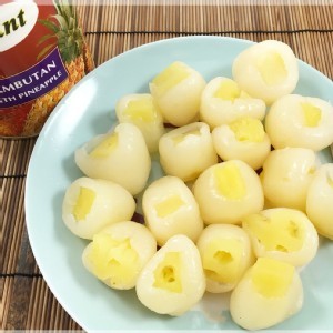 越南進口紅毛丹鳳梨罐頭500g