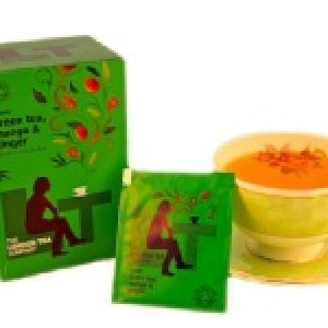 有機芒果薑綠茶 -繽紛散裝信封包-有機茶