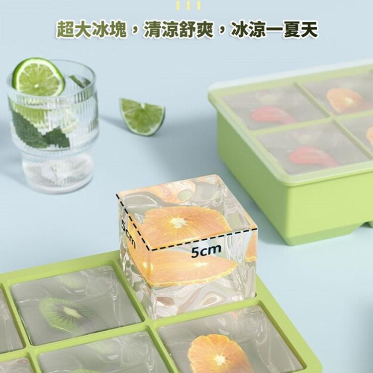 【CityStar】食品級矽膠8格大冰塊附蓋模具盒