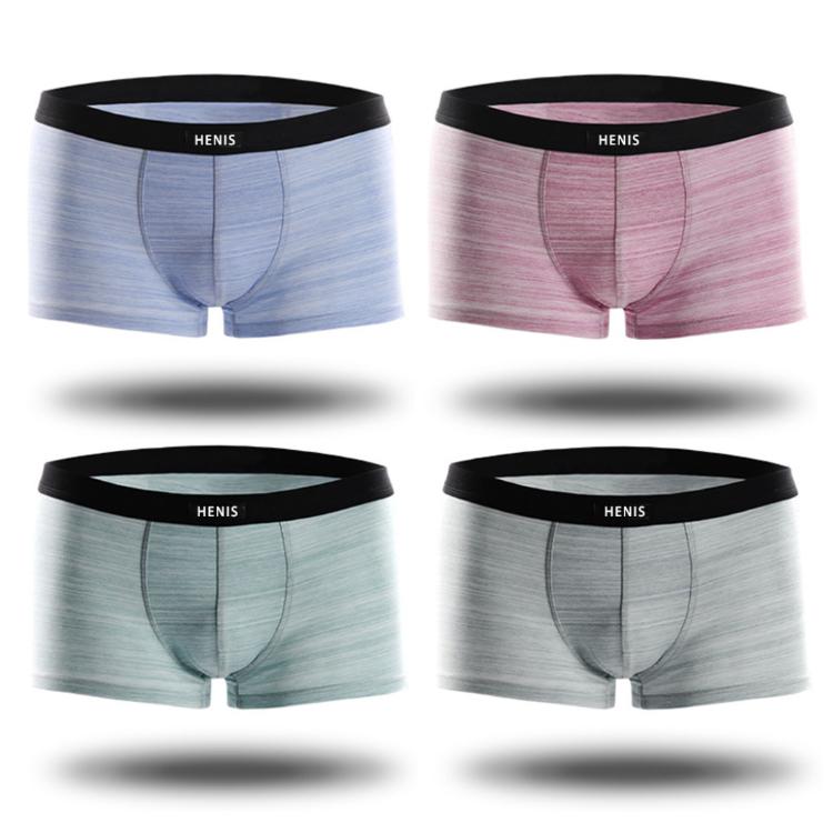 【HENIS恆適】3D暖棉自然色盒裝四角褲(4入組) M~4XL 多尺碼