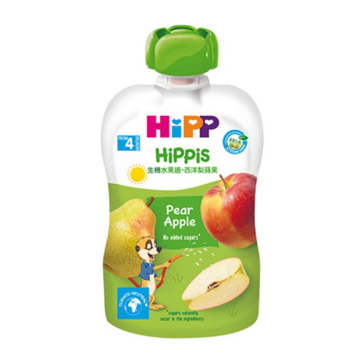 免運!【HiPP喜寶】生機 水果趣 西洋梨蘋果 水蜜桃野莓 蘋梨藍莓 100g/包 (12包,每包48元)