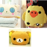 拉拉熊/小雞/大眼貓 空調被/抱枕/涼被/創意夏涼車用被子 @支援便利店貨到付款