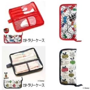 日本【Hello Kitty/米奇餐具收納袋】餐具收納包