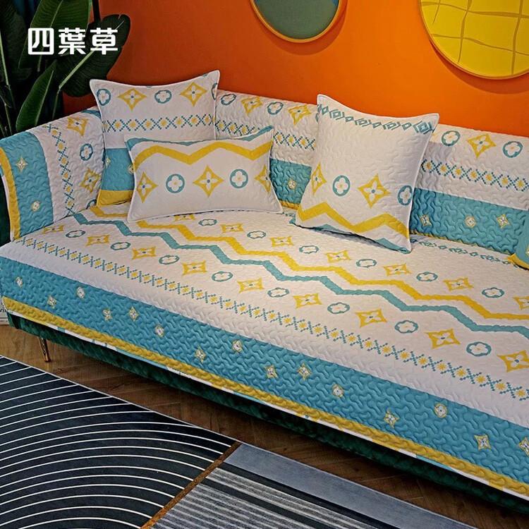 【DaoDi】純棉透氣防滑沙發墊-3人坐墊(沙發套 防滑沙發墊 沙發坐墊 沙發巾)