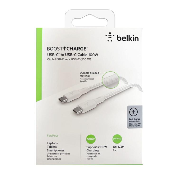 Belkin USB-C 2.0 100W傳輸線USB-C轉USB-C(3M) USB編織線