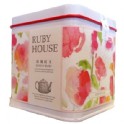 玫瑰紅玉花茶包 16入彩繪方罐