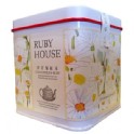 洋甘菊紅玉花茶包 16入彩繪方罐