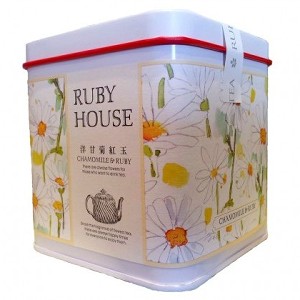 洋甘菊紅玉花茶包 16入彩繪方罐