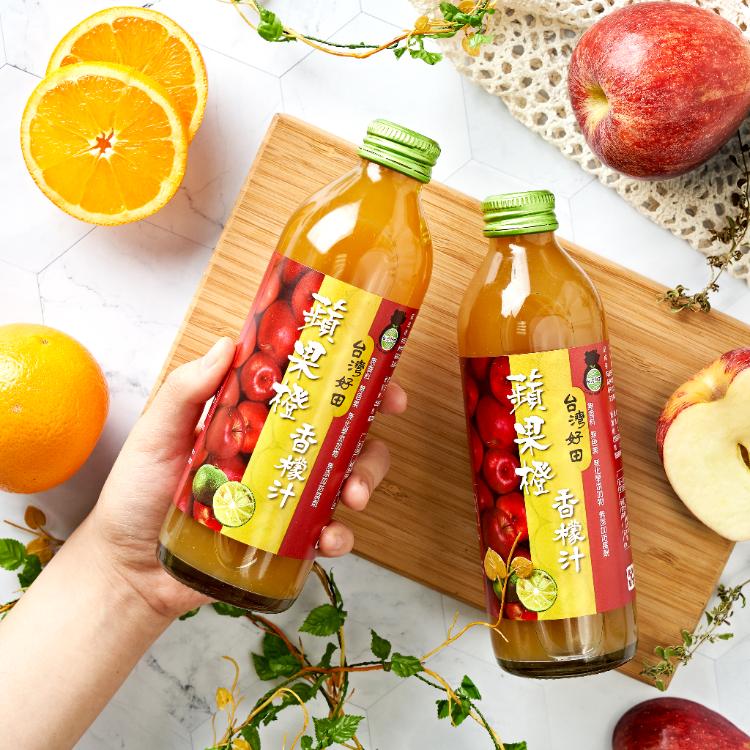 【台灣好田】蘋果橙香檬汁300mlX6瓶