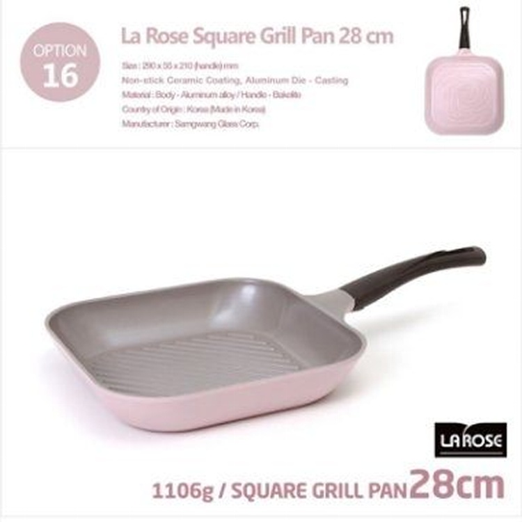 【16-28 cm平底坑紋煎鍋】正宗韓國玫瑰鍋 Chef Topf La Ros