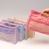 ♥▪▫好朋友▪▫♥ 韓風dada糖果色手提式網狀多功能收納整理包/袋中袋/包中包.不挑色 六個成團，一個99元