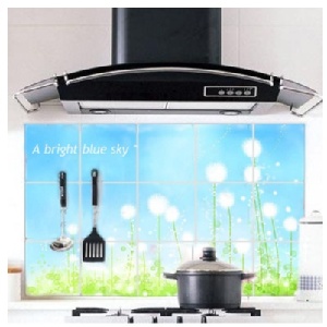 廚房防油貼 牆貼 鋁箔 防油 防水 耐熱壁貼 特價：$20