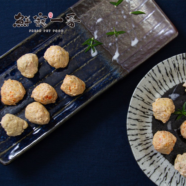 鮮寵一番-紅蘿蔔雞肉丸 單包/180g 雞胸肉 天然零食 寵物肉丸 寵物鮮食 天然寵物零食 寵物丸子