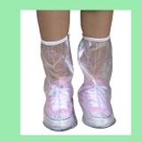 【三和牌批發賣場】女用馬靴型防雨鞋套-透明-防水-防滑-有反光片.可增加夜間安全 特價：$120