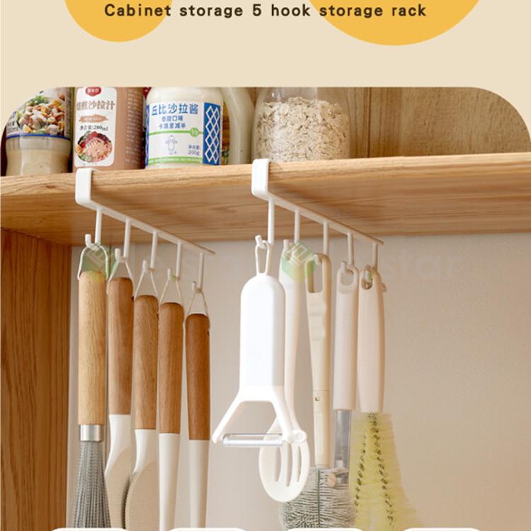 FaSoLa 多功能櫥櫃收納 5連鉤收納架