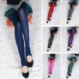 糖果色天鵝絨踩腳褲 微透肉