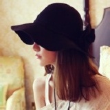 羊毛呢盆帽大簷帽