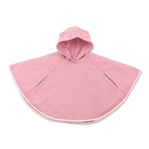 有機棉兒童保暖毛巾布披風 - 粉紅