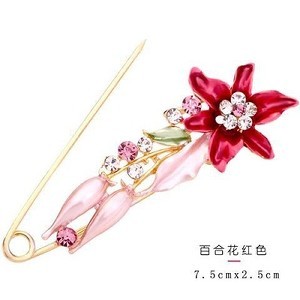 固定衣服防走光-百合紅