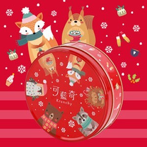 曲奇餅聖誕動物圓圈-濃黑巧克力曲奇