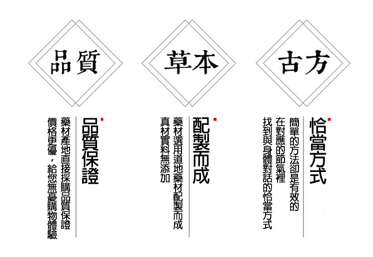 恰當方式，簡單的方法卻是有效的，在對應的節氣裡，找到與身體對話的恰當方式，配製而成，藥材選用道地藥材配製而成，真材實料無添加，品質保證，藥材產地直接採購品質保證，價格更優,給您無憂購物體驗。