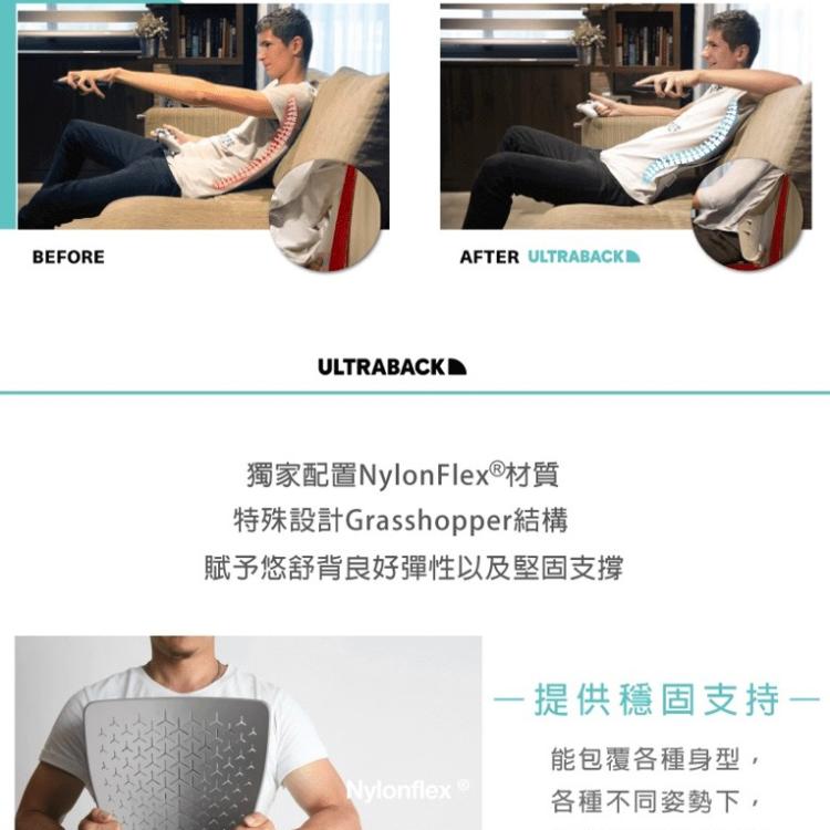 【ULTRABACK 】悠舒背人體工學腰靠墊 護背墊