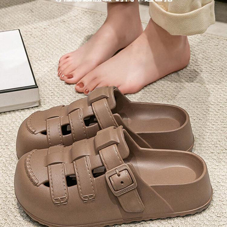 【CityStar】夏季女性防滑耐磨厚底洞洞鞋涼鞋(3色/35-40碼)