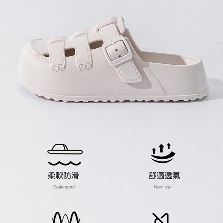 【CityStar】夏季女性防滑耐磨厚底洞洞鞋涼鞋(3色/35-40碼)