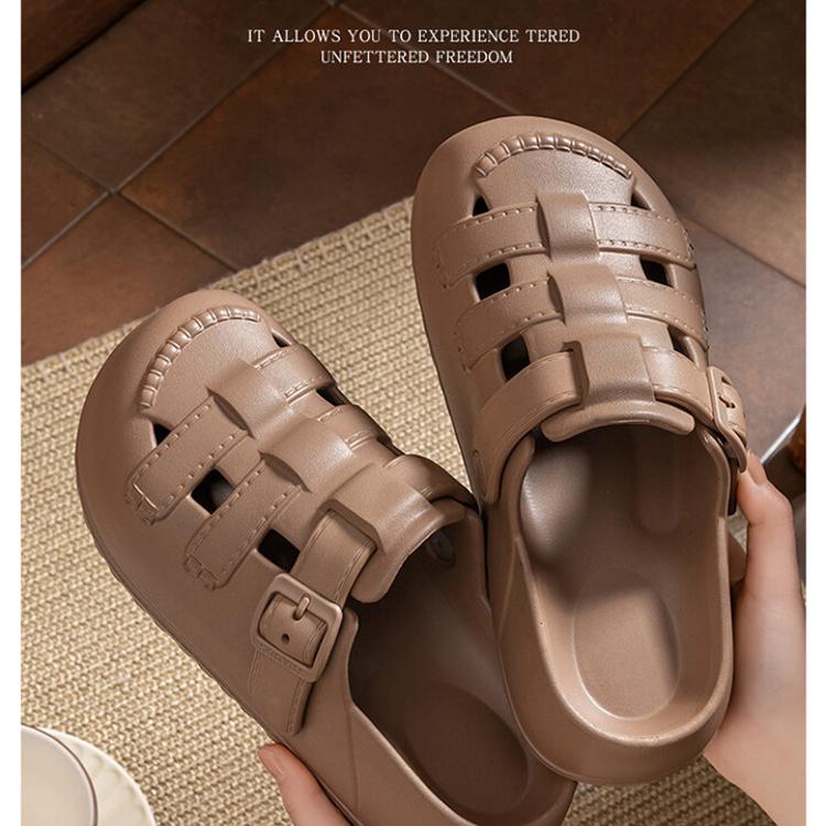 【CityStar】夏季女性防滑耐磨厚底洞洞鞋涼鞋(3色/35-40碼)