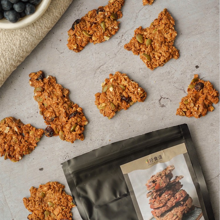 【溫室好食道】堅果燕麥脆片 原味/可可/肉桂/芝麻/無糖 飽食燕麥脆脆 手工製作