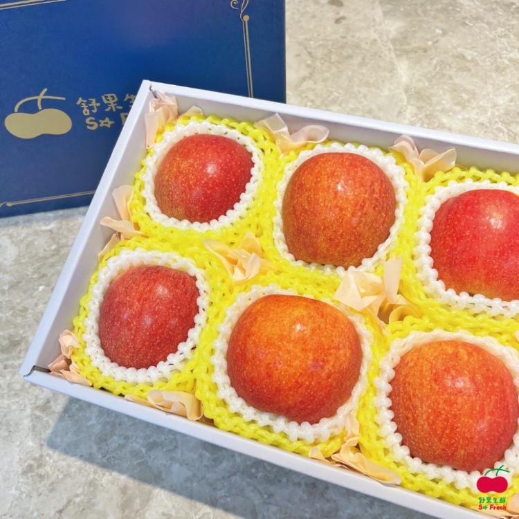 免運!【舒果SoFresh】紐西蘭Fuji富士蘋果禮盒 (6顆/約1.7kg_端午節禮盒) 約1.7kg/盒 (1盒6顆,每顆103.8元)