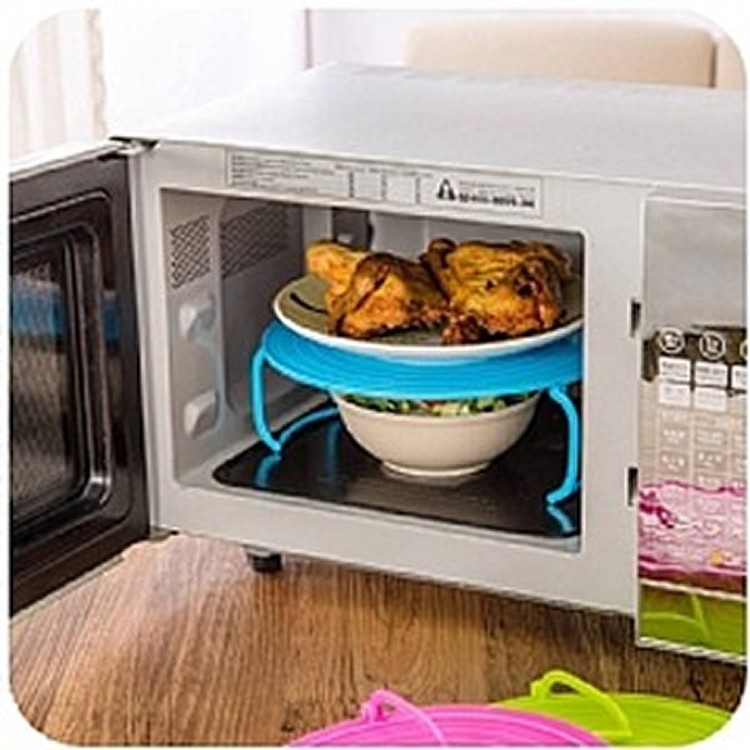 多功能微波爐加熱分層托盤架(2入)