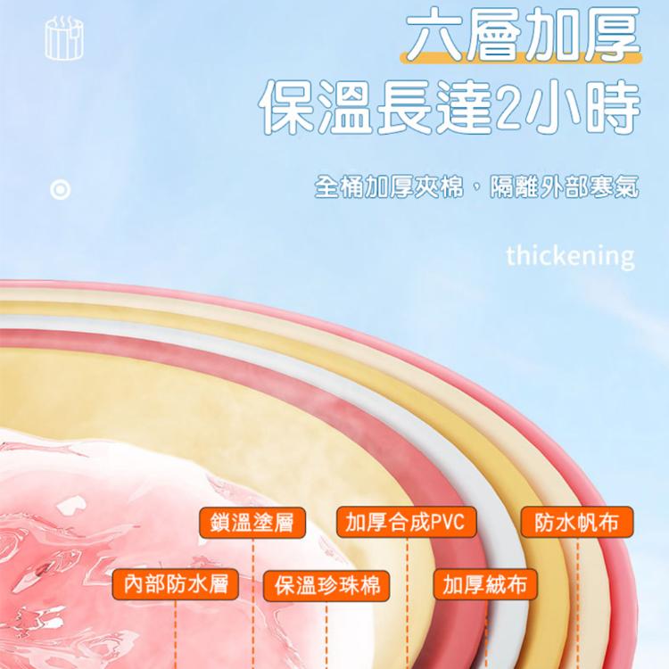 【西格生活館】免安裝秒開摺疊浴桶70x70x65cm(摺疊浴缸/泡澡桶/沐浴桶)