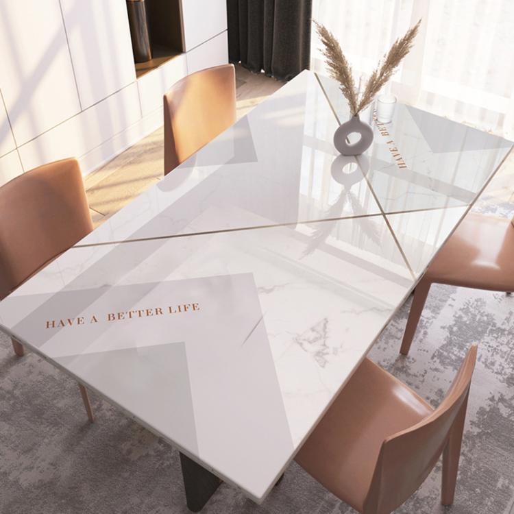 【西格生活館】北歐大理石紋軟玻璃桌墊80x140cm 防水 防污 防燙 不縮邊 桌布 桌墊 餐桌墊