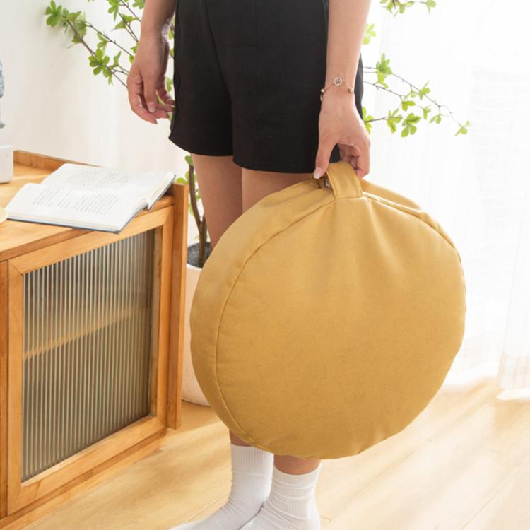 【西格生活館】奈米科技布防貓抓皮質圓形坐墩(圓形坐墊/打坐墊/蒲團墊)