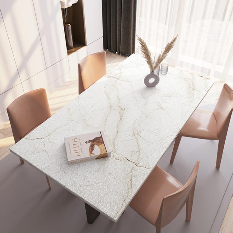 【西格生活館】簡約大理石紋皮革桌墊(80x140cm)