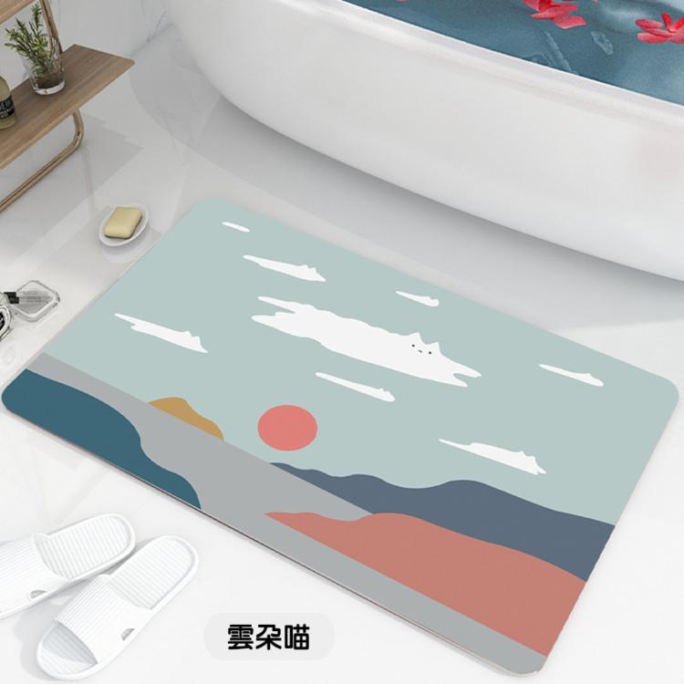 【西格生活館】畢卡喵軟硅藻土吸水地墊