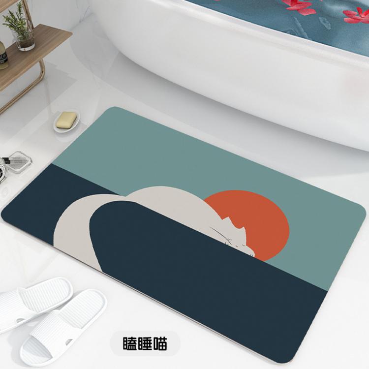 【西格生活館】畢卡喵軟硅藻土吸水地墊