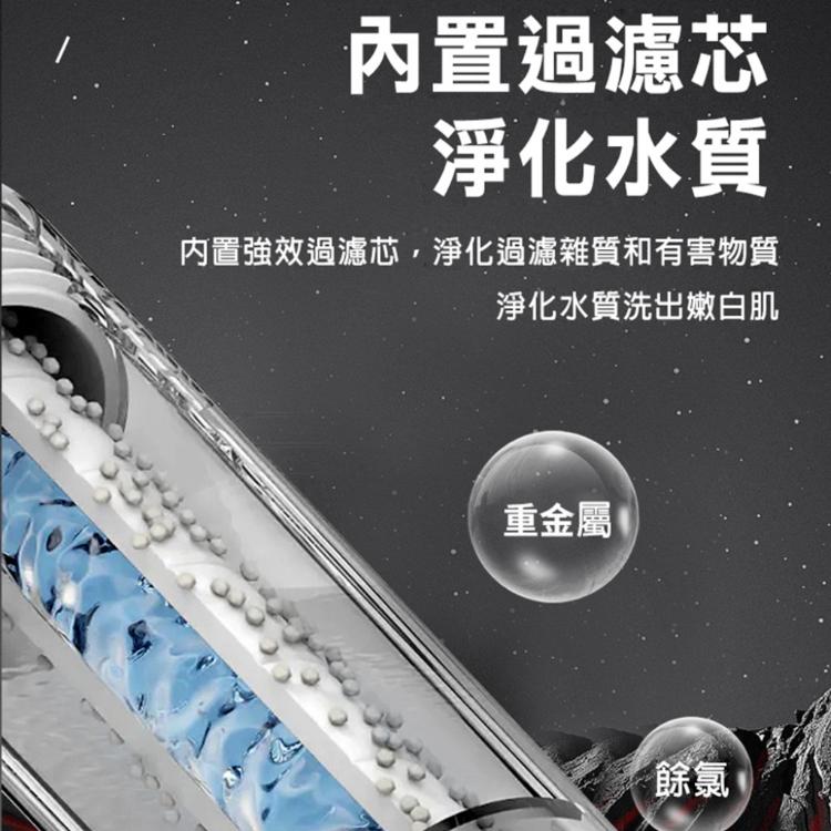 【西格生活館】高顏值5檔增壓蓮蓬頭(附免打孔支架)