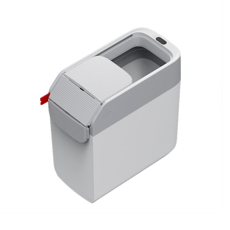 【西格生活館】滑蓋折疊自動鋪袋感應垃圾桶12L 單模式 電池款