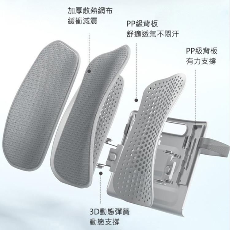 【西格生活館】人體工學肺葉形椎脊動態護腰靠