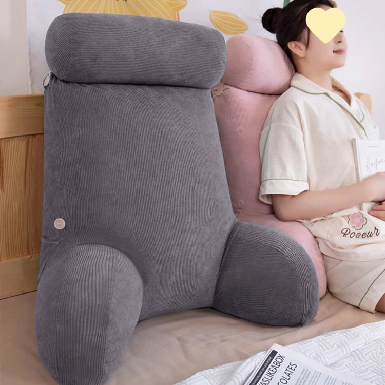 【西格生活館】慵懶燈心絨護腰背靠枕