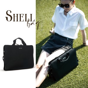 免運!【axio】shell briefcase 經典手作頂級貝殼公事包(shell-fb) 黔黑色 shell-fb