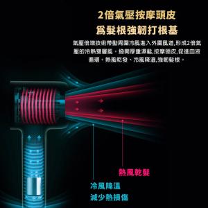 ZHIBAI 直白 HL906 魅惑紅 極速乾智能溫控負離子護髮吹風機