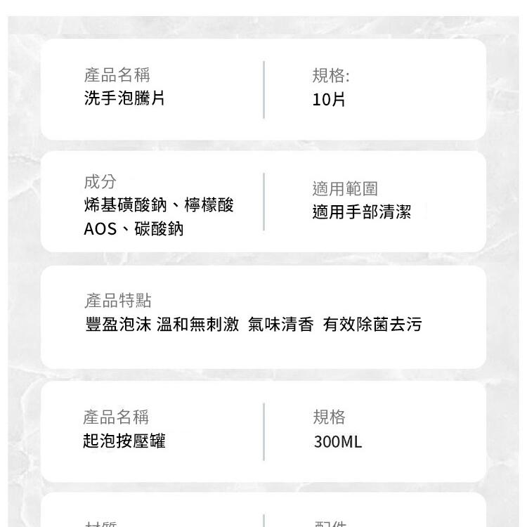 【CityStar】清爽舒適泡沫洗手液套組(按壓罐+泡騰片*10)