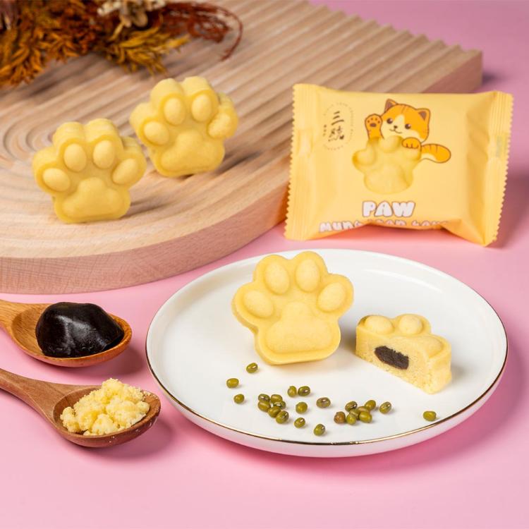 【三統漢菓子】貓掌綠豆冰糕-10入(附提袋)