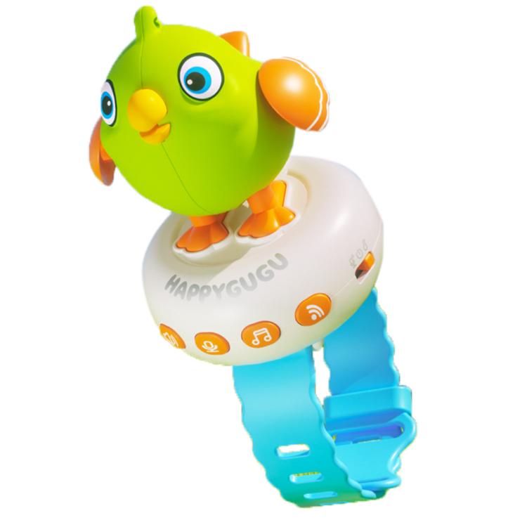 益智語音咕咕鳥唱歌說故事兒童玩具手環-黃色