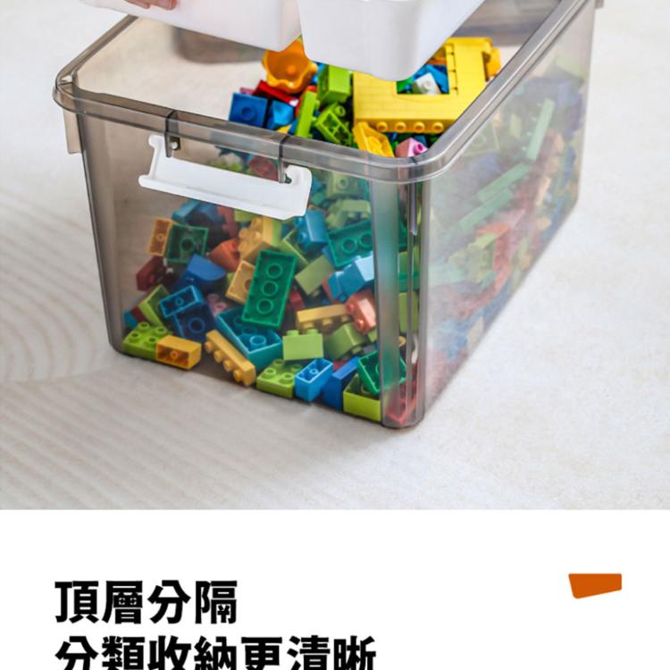 CITYLONG兒童積木玩具透明收納箱16L